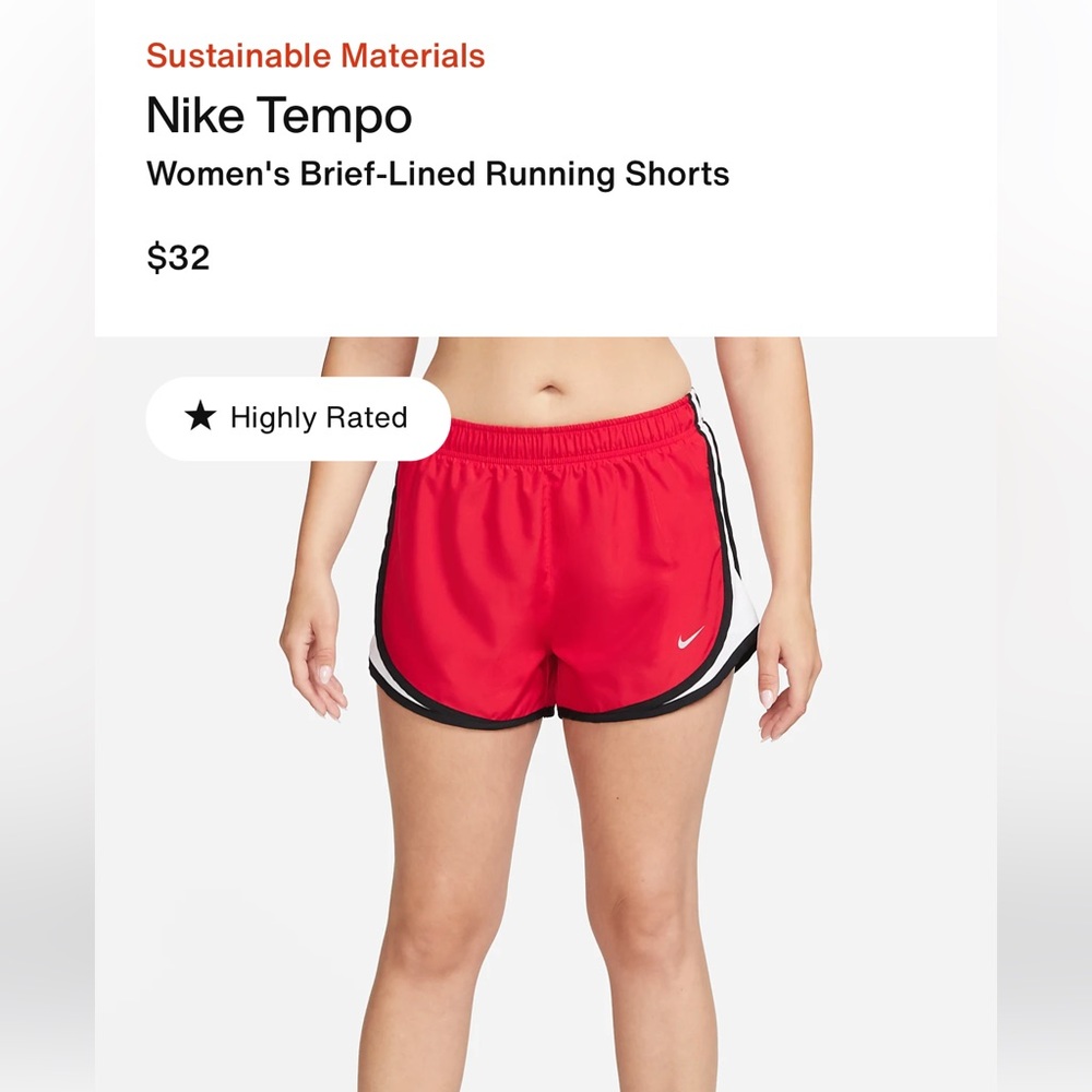 Nike Tempo Women’s Brief-Lined Running Shorts